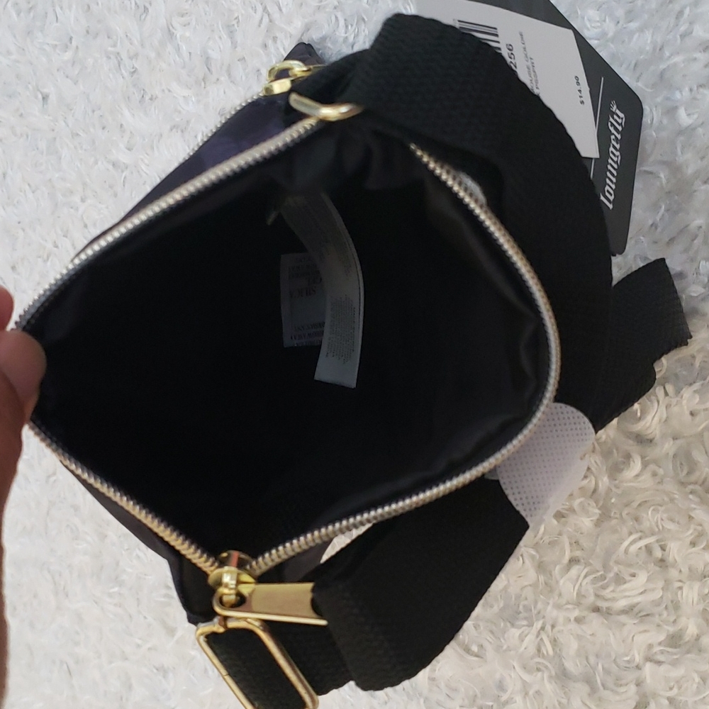 Loungefly Black and Purple Minnie Crossbody Bag - Picture 6 of 8